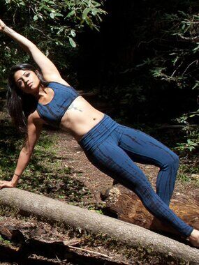*Lotus Tribe Midnight Tie Dye Cotton Yoga Leggings Medium Hippie Festival